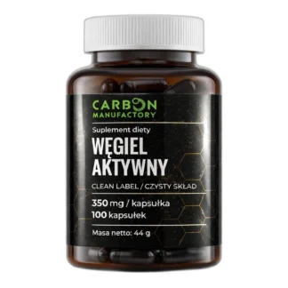 Suplement diety Carbon Manufactory Węgiel Aktywny 350 mg 100 kapsułek — zdjęcie 1