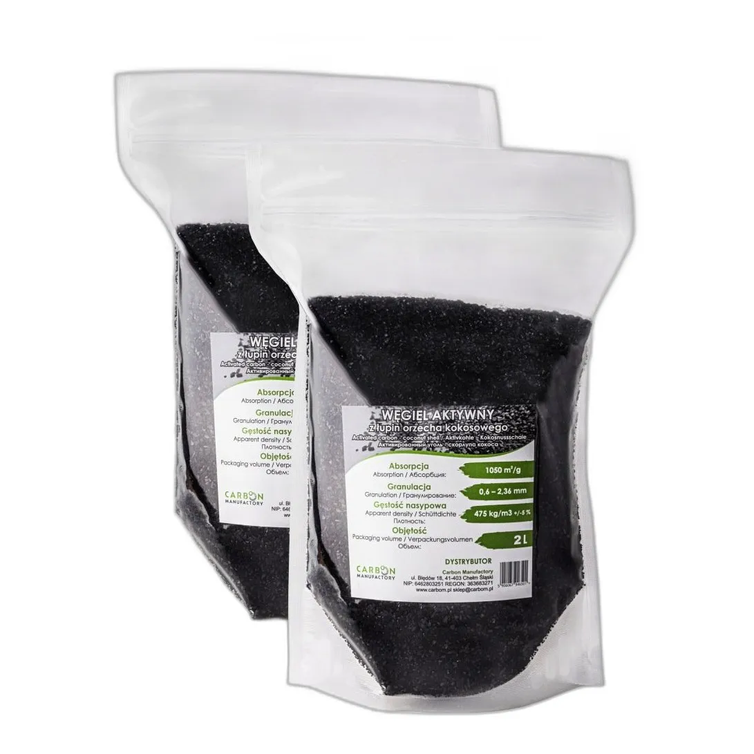 Węgiel aktywny łupiny orzecha kokosowego 4 l — zdjęcie 1
