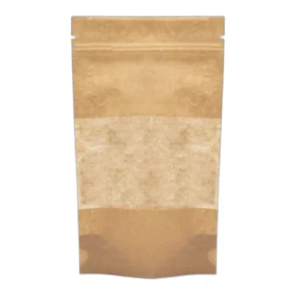 Worek Doypack PAPIEROWY Mocny Struna 2000 ml 25 szt DUŻE OKNO BIG WINDOW — zdjęcie 1